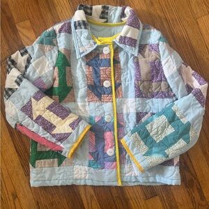 Vintage handmade Patchwork Quilted Jacket